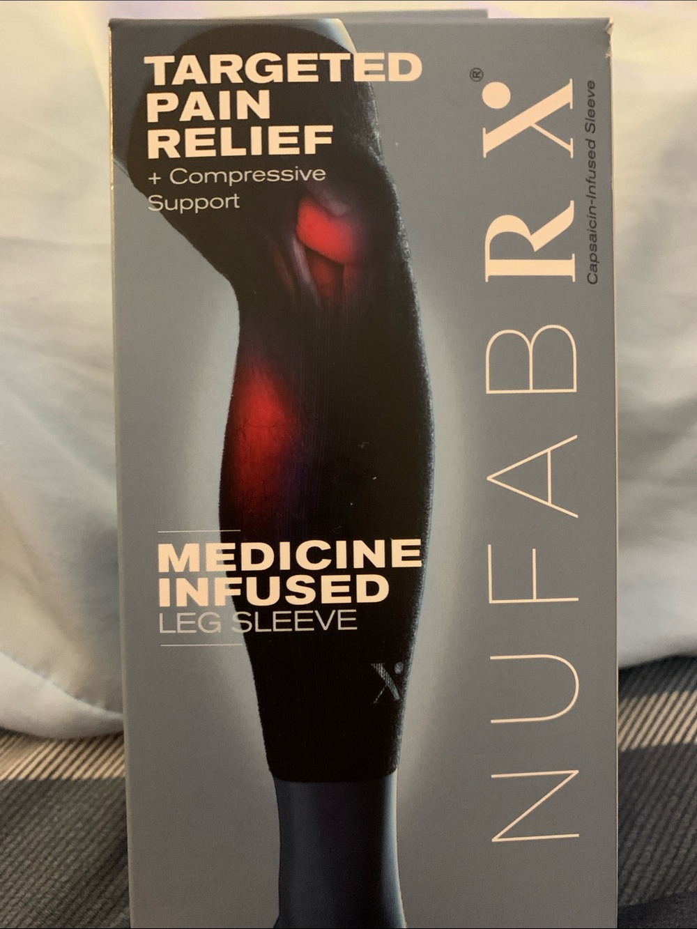NuFabRx Medicine-Infused Black Leg Sleeve – Targeted Compressive Support